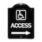 Signmission Access W/ Updated Isaand Right Arrow Heavy-Gauge Aluminum Architectural Sign, 24" H, BW-1824-24357 A-DES-BW-1824-24357 - alternate 1
